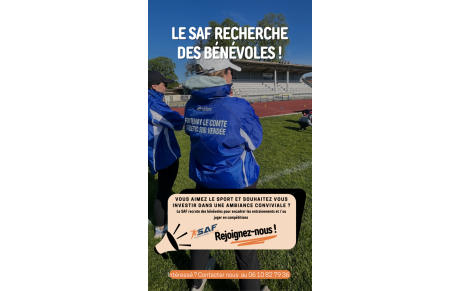Le SAF recherche des bénévoles !!!